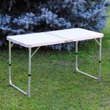 Masa Pliabila din aluminiu cu blat MDF pentru picnic, dimensiune 120 x 60 cm, AVEX