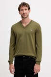 Gant pulover de bumbac culoarea negru, light, 8030562