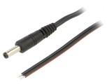 Cablu Alimentare DC Negru 0.5m 2x0.75mm2 4.8/1.7