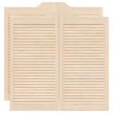 Cumpara ieftin Usi batante cu jaluzele, 2 perechi 100x100 cm lemn masiv de pin