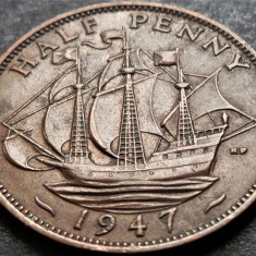 Moneda istorica Half Penny - MAREA BRITANIE / ANGLIA, anul 1947 * cod 4700 A