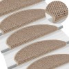 Covorase Scari Autoadezive 15 Buc Nisipiu 65x21x4cm Aspect Sisal Protectie Antialunecare