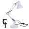 Lampa de birou ajustabila, E27, 40W, suport alb, clema de prindere inclusa