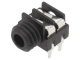 Soclu Jack 3,5mm Mono 2 Pini &acirc;nghi 90&deg; THT