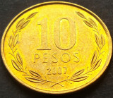 Cumpara ieftin Moneda exotica 10 PESOS - CHILE, anul 2007 *cod 1549 = UNC!, America Centrala si de Sud