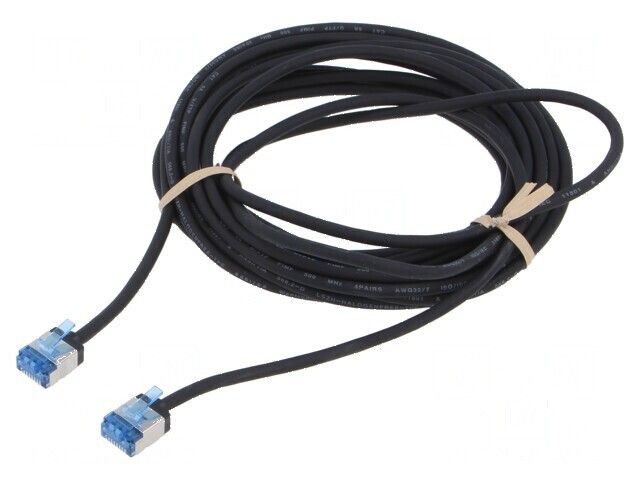Patch cord U/FTP 6a 7,5m LSZH negru 32AWG