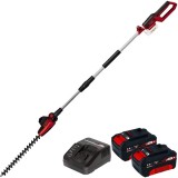 Einhell GC-HH 18/45 Li T PXC + Twinpack + 4514095 - Masina de tuns gard viu 41 cm + Set 2 acumulatori si incarcator Li-Ion 18 V 4 Ah