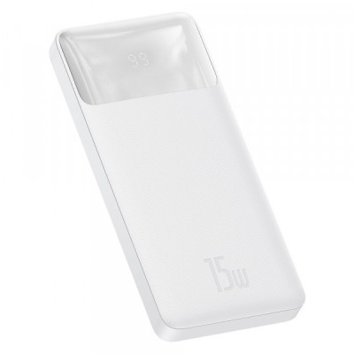 Baterie Externa Baseus Bipow, 10000mAh, 15W, 1 x USB-C - 2 x USB-A, Alba PPBD050002 foto
