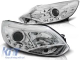 Set de faruri tuning cu lumini LED potrivite pentru Ford FOCUS MK3 2011-10.2014, stanga si dreapta Performance AutoTuning