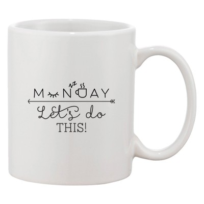 Cana alba personalizata &amp;#039;Monday. Let&amp;#039;s do this!&amp;#039;, INOVATIX&amp;reg;. 330ml foto
