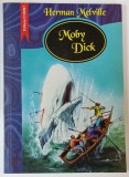 MOBY DICK de HERMAN MELVILLE , TEXT PRESCURTAT SI ADAPTAT , ilustratii P. GRAMMONT , 2001