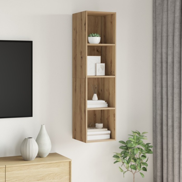 vidaXL Dulap pentru TV Montat pe Perete Pe perete stejar artizanal