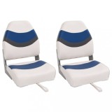 VidaXL Scaune pliabile pentru barcă 2 buc. cu spătar &icirc;nalt 44x38x55 cm