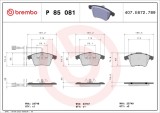 BREMBO P 85 081 PRIME LINE set placute frana,frana disc
