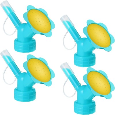 Set 4 capace stropitoare, Plastic, Forma floare, Albastru/Galben foto