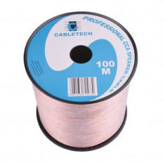 Cablu difuzor Cabletech, 0.75 mm, rola 100 m, transparent foto