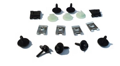 Set suruburi fixare scut bara fata Ford Focus 2 (Da), 11.2004-12.2010; C-Max (C214), 06.2007-12.2010, pentru scut bara fata, 16 bucati foto