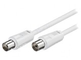Cablu coaxial 0,5m 9,5mm alb 75&Omega;, Goobay
