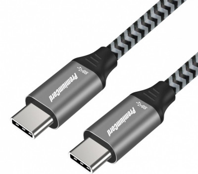 Cablu USB 3.2-C Gen 1 la USB type C T-T brodat 2m, ku31ct2 foto