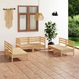 vidaXL Set mobilier de grădină, 6 piese, lemn masiv de pin 3082552