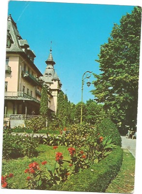 carte postala-CALIMANESTI-vedere din parc foto