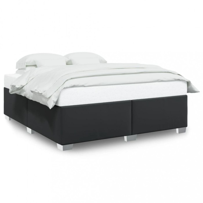 vidaXL Cadru de pat, negru, 200x200 cm, piele ecologică 3284572