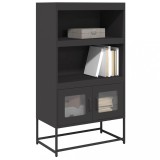 VidaXL Dulap &icirc;nalt, negru, 68x39x123 cm, oțel