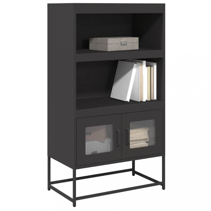 vidaXL Dulap &icirc;nalt, negru, 68x39x123 cm, oțel 853368