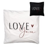 Fata perna decorativa textil multicolor Love 45x45 cm