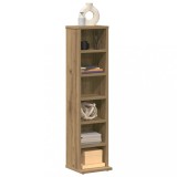 VidaXL Dulap CD-uri, stejar artizanal, 21x20x88 cm, lemn prelucrat