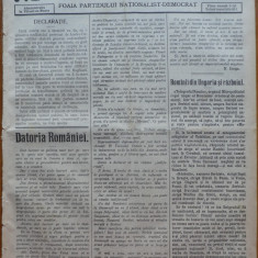 Ziarul Neamul romanesc , nr. 28 , 1914 , din perioada antisemita a lui N. Iorga