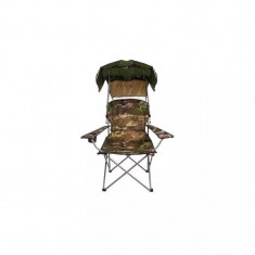 Scaun pliabil gradina, camping, pescuit, cu parasolar, camuflaj, max 120 kg, 92x130 cm, Malatec 