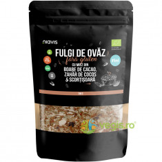 Fulgi de Ovaz Fini fara Gluten cu Miez din Boabe de Cacao, Zahar de Cocos si Scortisoara Ecologici/Bio 200g