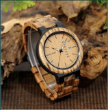 Ceas din lemn Bobo Bird cu curea din lemn, O26