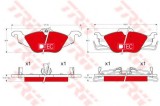 Set placute frana,frana disc OPEL ASTRA G Limuzina (F69) (1998 - 2009) TRW GDB1351DTE