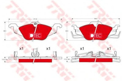 Set placute frana,frana disc OPEL ASTRA G Cupe (F07) (2000 - 2005) TRW GDB1351DTE foto