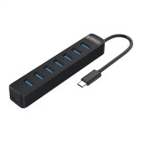 HUB USB Orico TWC3-7A-BK cu 7 port-uri USB3.0 negru 15cm