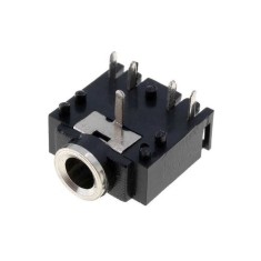 Conector 3.5mm stereo jack montabil pe panou cu intrerupator