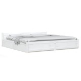 Cumpara ieftin Cadru de pat cu sertare Super King, alb, 180x200 cm