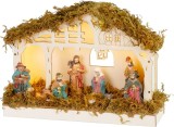 Betleem decorativ de Craciun cu 5 LED alb cald, pentru interior