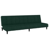 Cumpara ieftin Canapea extensibila cu 2 locuri, verde inchis, catifea