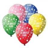 Set Baloane Latex, Multicolor, 35cm, La Mulți Ani, 10 Bucăți, Oem