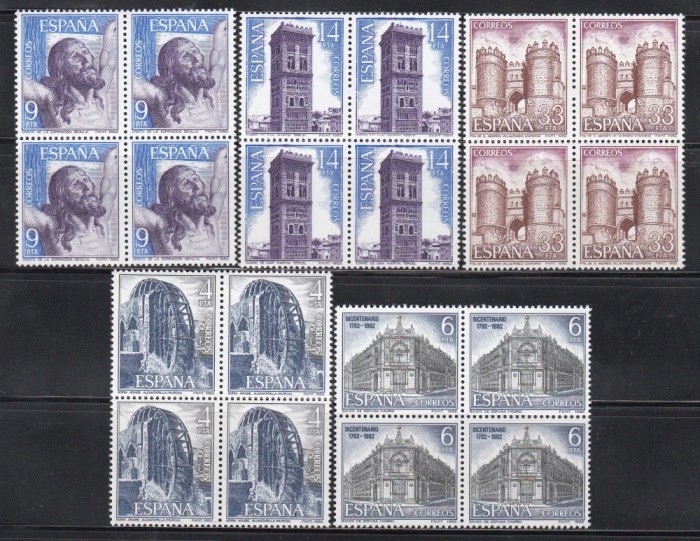 Spania 1982 - Obiective turistice, Bloc de 4, MNH
