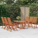 vidaXL Set mobilier de grădină, 7 piese, lemn masiv de eucalipt