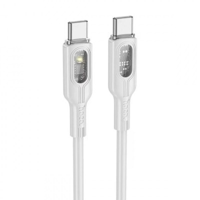 Cablu transfer date si incarcare Hoco U120 USB-C - USB-C QC3.0 60W 3A 1.2m, Gri foto