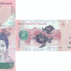 2013 (29 X), 20 Bolívares (P-91f) - Venezuela - stare UNC