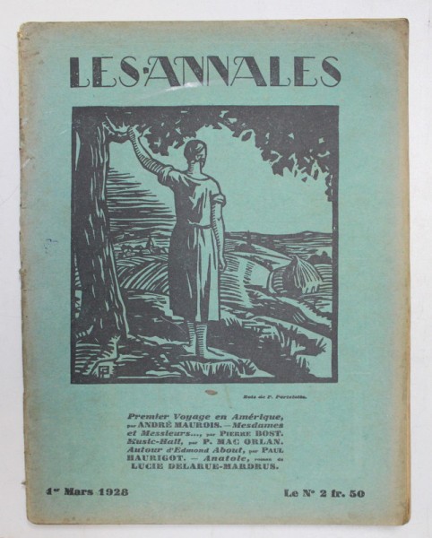 LES ANNALES POLITIQUES ET LITTERAIRES - GRANDE REVUE MODERNE DE LA VIE LITTERAIRE , 1 er MARS 1928