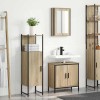 VidaXL Set Mobilier Baie din 3 Piese Stejar Lemn Ingineresc
