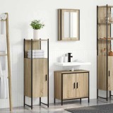 Set Mobilier Baie din 3 Piese Stejar Lemn Ingineresc