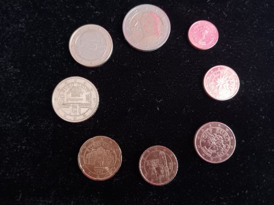 D12 - Set complet monede - euro - Austria - monede emise in 2002 foto